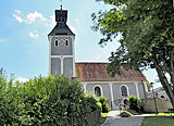Altmühlradweg: Kirche in Pfalzpaint
