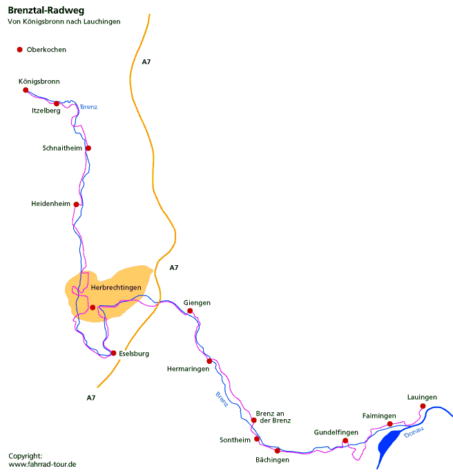 Karte Lahnradweg Etappe 1