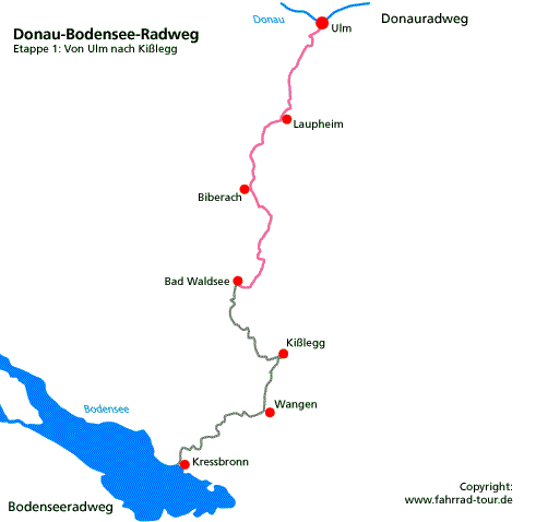 Donau-Bodensee-Radweg: Von Ulm bis Bad Waldsee