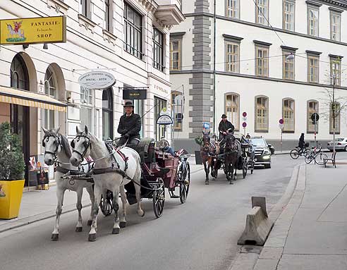Wien mit Pferdekutschen