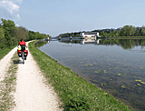 Auf dem Hochwasserdamm