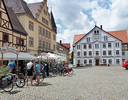 Marktplatz in Stadt Wehlen
