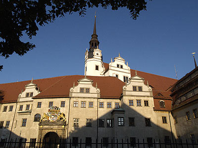 Schloss Hartenfels im Abendlicht