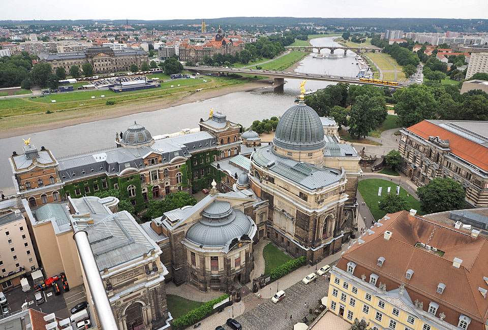 Aussichtsplattform auf der Frauenkirche in Dresden