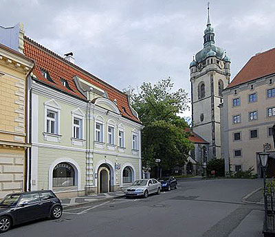 Hotel U Rytiru beim Schloss und der Kirche in Melnik