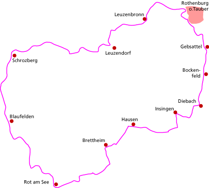 Karte Radschmetterling Tour Violett