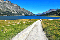 Radweg am Silser See