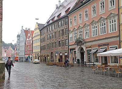 Der Marktplatz in Landshut