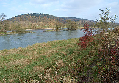 Zusammenfluss von Isar und Donau