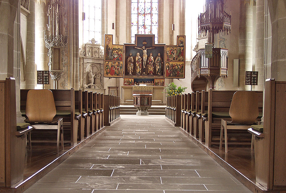Gotischer Altar in der Johanneskirche Crailsheim