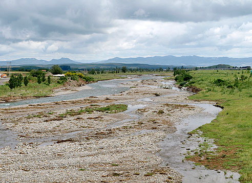 Blick auf den Fluss "Río Oja"