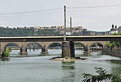 Einfahrt in Koblenz