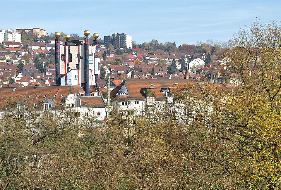 Hundertwassers Regenturm in Plochingens