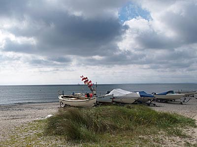 Ostseeküstenradweg: Strandkörbe bei Nordhagen