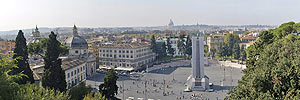 Panorama am Colloseum in Rom