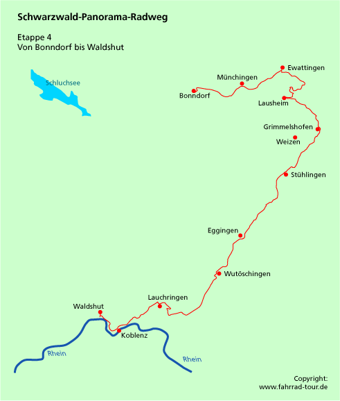 Schwarzwald-Panorama-Radweg Karte Etappe 4
