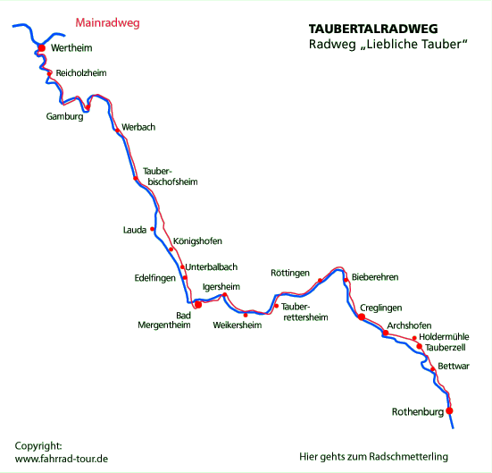 Karte Taubertal