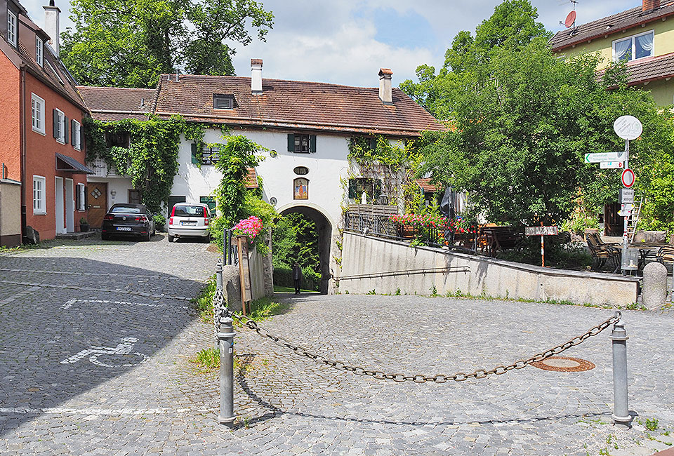 Zugang nach Schongau durchs Stadttor