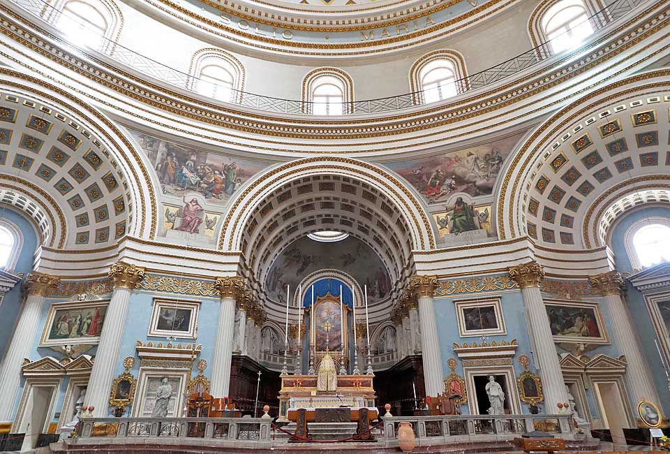 Die Rotunde von Mosta ist eine dem Pantheon in Rom nachempfundene Kirche