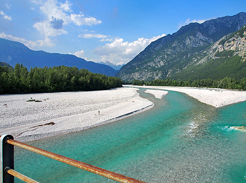 Beeindruckender Fluss Tagliamento