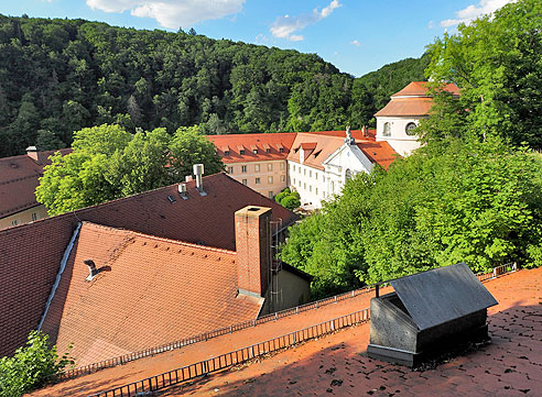 Kloster Weltenburg von oben