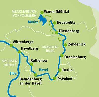 Karte Elberadweg Augustustours