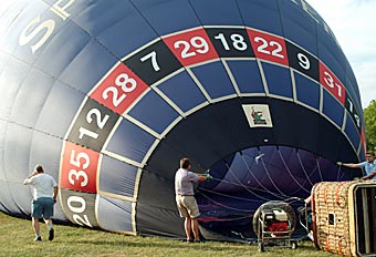 Beim Start abends um 19 uhr