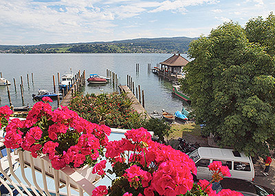 Blick auf die Schiffslände