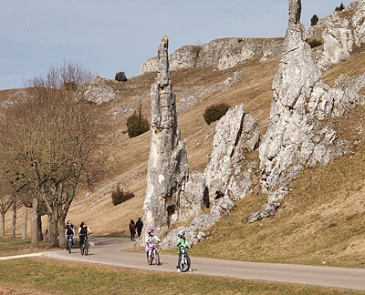 Blick auf die Jungfrauen im Brenztal