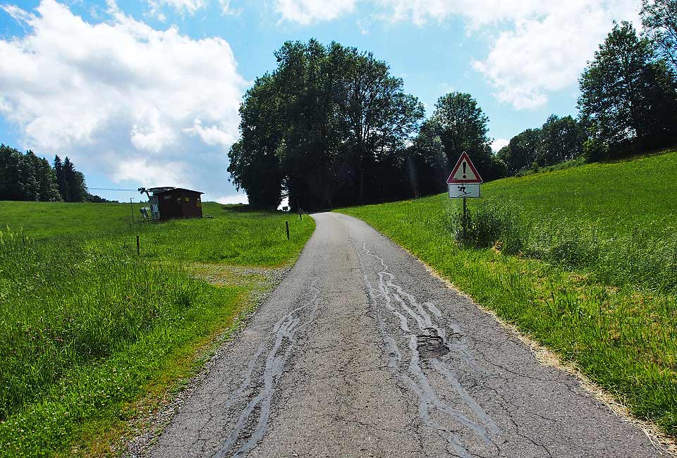 Steigung am Skilift