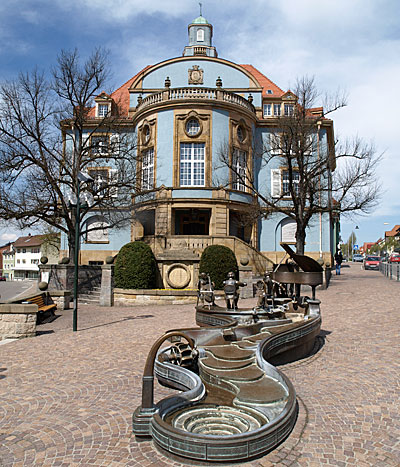 Donauradweg: Rathaus in Donaueschingen