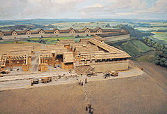 Modell der Heuneburg im Museum