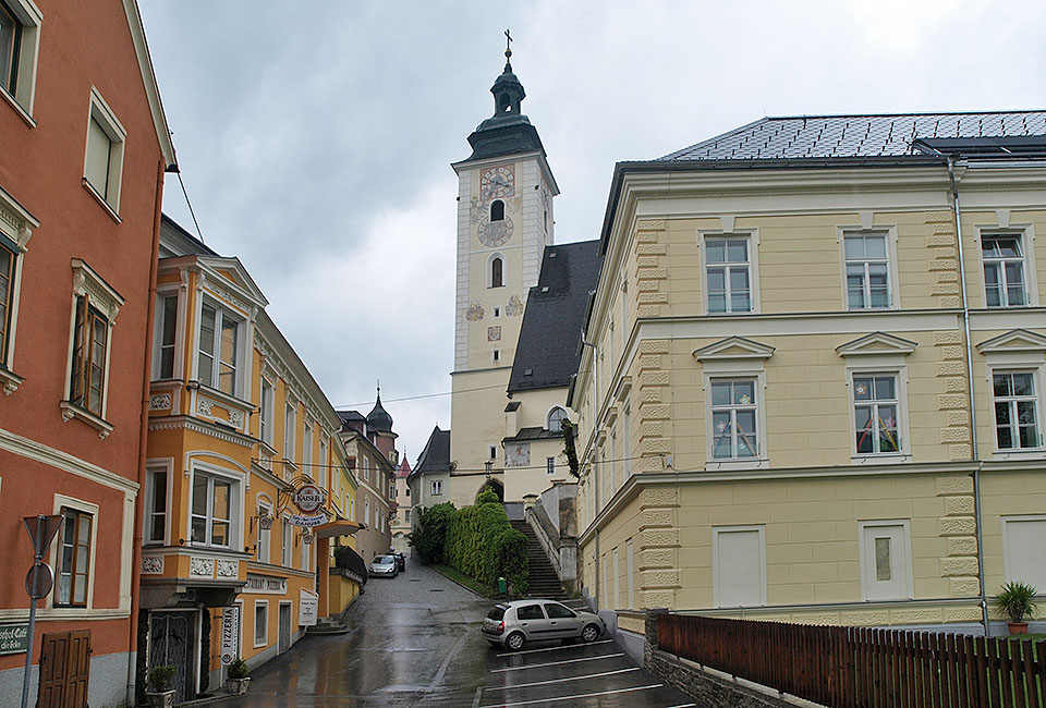 Blick aus die Stadtpfarrkirche St. Ägidius