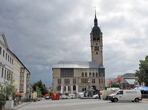 
Rathaus und Marktplatz in Dessau