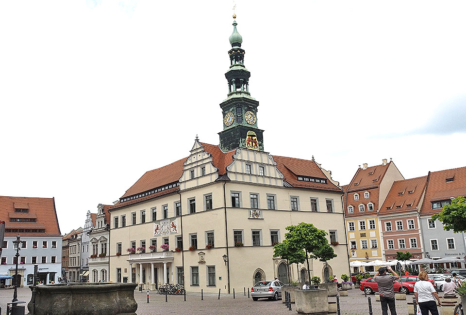 Marktplatz und Rathaus in Pirna