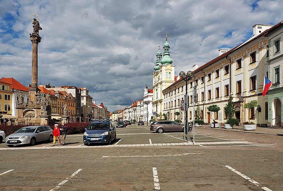 Blick auf den Marktplatz von Hradec Kralove