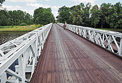 Holzbrücke übefr die Elbe