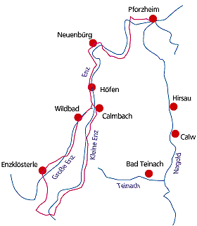 Enztalradweg von der Quelle bis Pforzheim
