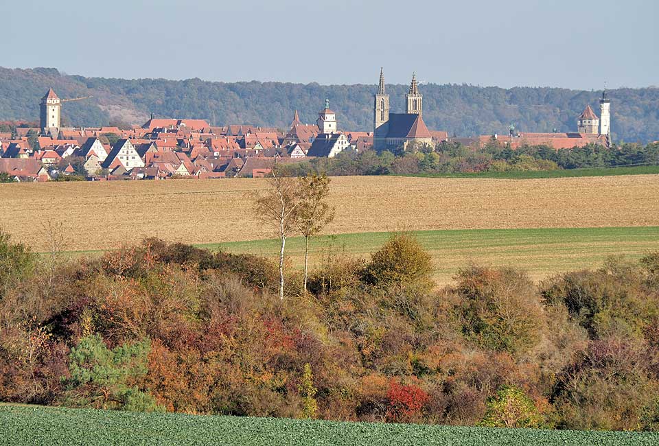 Mittelalterliche Silhouette der Stadt Rothenburg