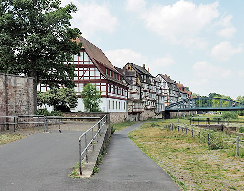 Fachwerkfront an der Fulda