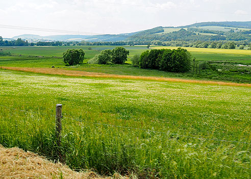 Panoramasicht übers das Fuldatal