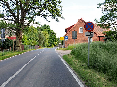 Radweg auf der Straße