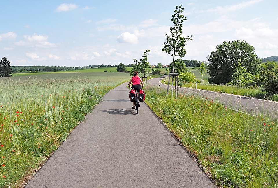 Neuer Radweg neben der Straße Neuer Radweg neben der Straße