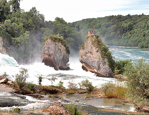 Rheinradweg: Der Rheinfall bei Schaffhausen