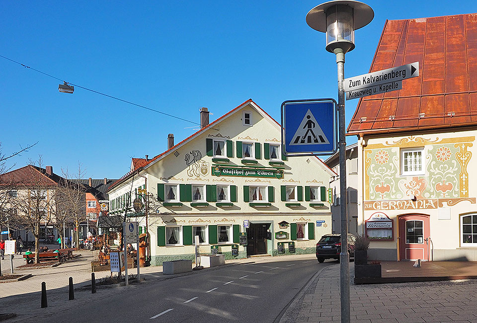 Typische Gasthäuser in Sonthofen