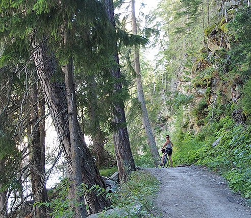 Holzbrücke über den Inn