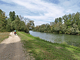 Radweg direkt an der Isar