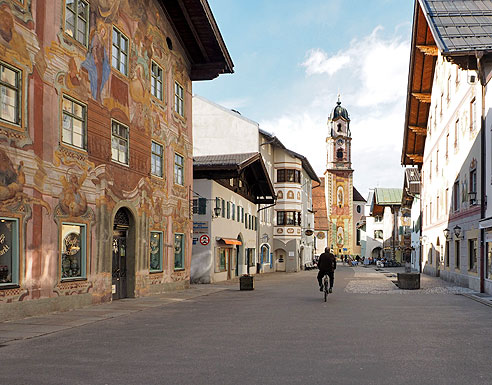 Fassaden mit Lüftmalerei in Mittenwald