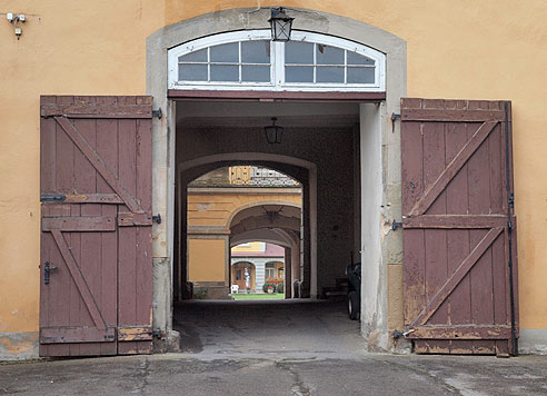 Durchblick im Residenzschloss in KIrchberg