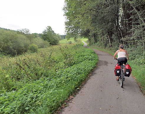 Radweg am Hang